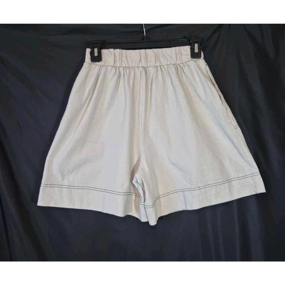 Free People Beach Strada Cotton Beige Two Piece Top Shorts Set XS - Picture 14 of 14